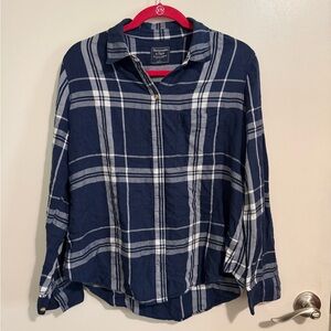 Abercrombie & Fitch Dark Blue Checkered Shirt